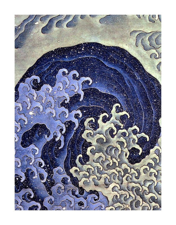 Feminine Wave Hokusai Art Print Poster Photo