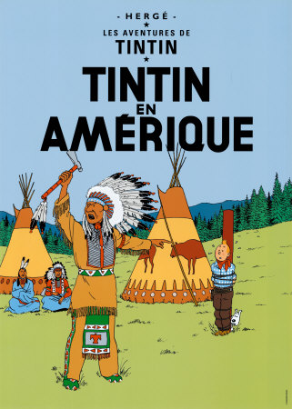 Tintin en Amerique, c.1932 Prints by  Hergé (Georges Rémi)