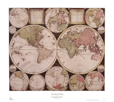 Atlas Major World Map Art world map atlas. Atlas Major World Map Art