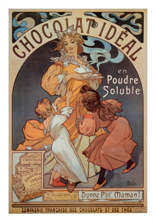 art nouveau posters mucha. Chocolat Ideal Posters by