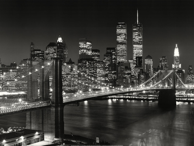 Photo Stickers on Pont De Brooklyn  New York Affiche Par Henri Silberman Sur Allposters