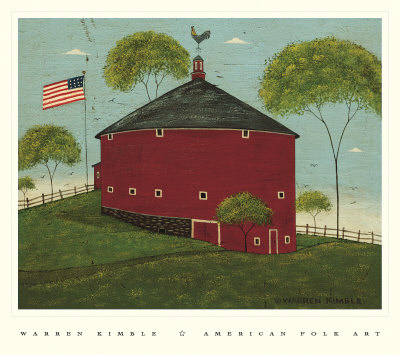 Round Barn Print by Warren