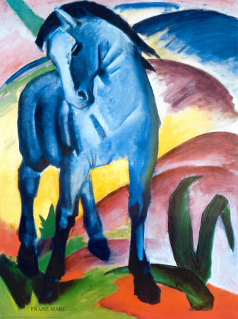 horse pictures to print. Blue Horse I Print by Franz