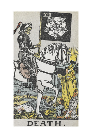 Tarot Card With Death Wearing Armor Giclee Print by Arthur Edward Waite