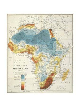 Map Of Africa Giclee Print