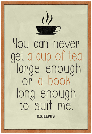 A Cup of Tea and A Book CS Lewis Prints