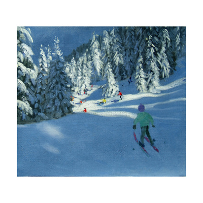 Fresh Snow, Morzine, France Giclee Print by Andrew Macara