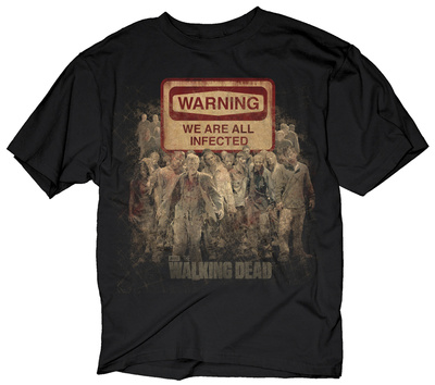 The Walking Dead - Warning All Are Infected T-Shirt