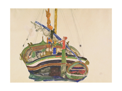 Trieste Fishing Boat, 1912 Giclee Print by Egon Schiele