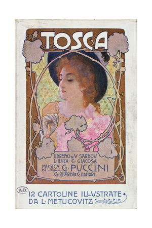 Title Page of Score Sheet for the Opera Tosca by Puccini, c.1910 Giclee Print by  Italian School!