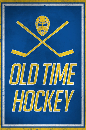 Old Time Hockey Sports Plastic Sign Plastic Sign