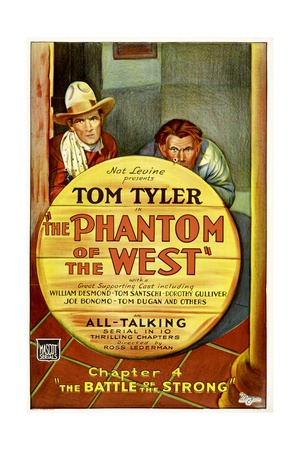 PHANTOM OF THE WEST, left: Tom Tyler in 'Chapter 4: The Battle of the Strong', 1931. Prints