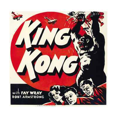 KING KONG, jumbo window card, 1933. Poster