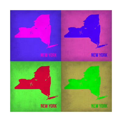 New York Pop Art Map 1 Posters by  NaxArt