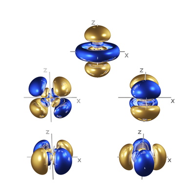 5d Electron Orbitals Photographic Print by Dr. Mark J.