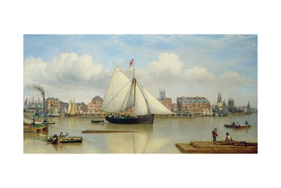 Hull from the Humber, C.1837 Giclee Print by John Ward