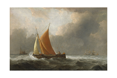 Kaag Close-Hauled in a Fresh Breeze, 1677 Giclee Print by Willem Van De, The Younger Velde