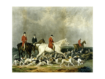 The Earl of Derby's Stag Hounds, Engraved by R. Woodman, 1823 Giclee Print by James Barenger