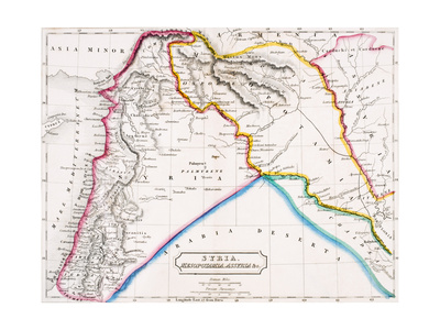 Map of Syria, Mesopotamia, Assyria &C., from 'The Atlas of Ancient Geography', by Butler… Giclee Print