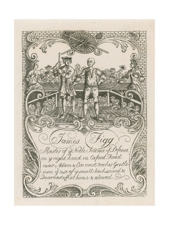 James Figg's Trade Card Designed by Hogarth Giclee Print by William Hogarth!