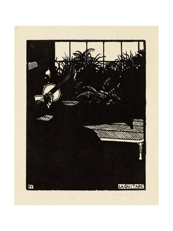 The Guitar, from the Series 'Musical Instruments', V, 1897 Giclee Print by Félix Vallotton