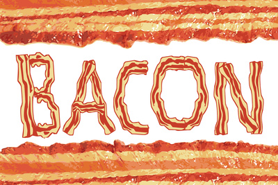 Bacon Flag Plastic Sign Plastic Sign