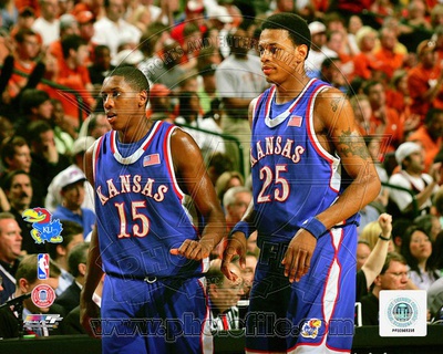 Kansas Jayhawks - Mario Chalmers, Brandon Rush Photo Photo