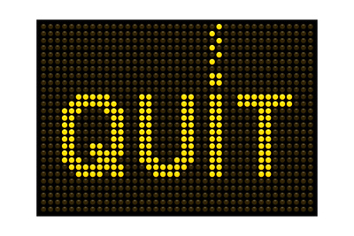 Quit Smoking Message On A Led Screen Posters by  wongstock