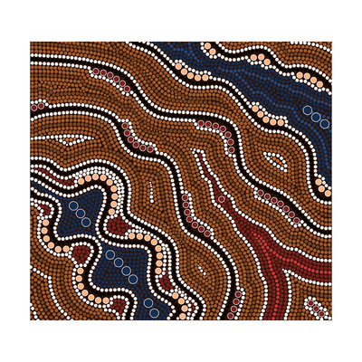 A Illustration Based On Aboriginal Style Of Dot Painting Depicting Time Poster by  deboracilli