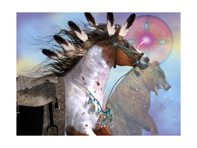 Year Of The Bear Horse Prints by Corey Ford