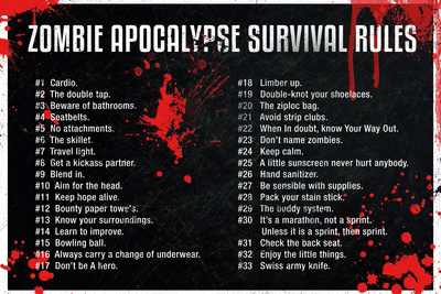 Zombie Apocalypse Survival Rules Movie Poster
