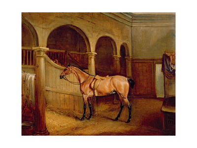 Lord Villiers' Roan Hack in the Stables at Middleton Park, 1834 Giclee Print by John E. Ferneley