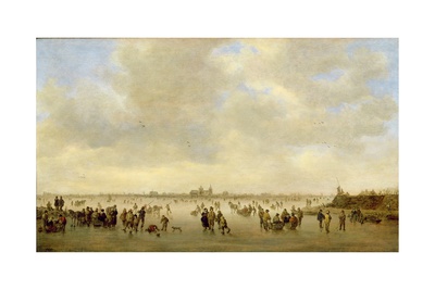 Winter Landscape with Skaters before S'Hertogenbosch, 1646 Giclee Print by Jan Josephsz. Van Goyen