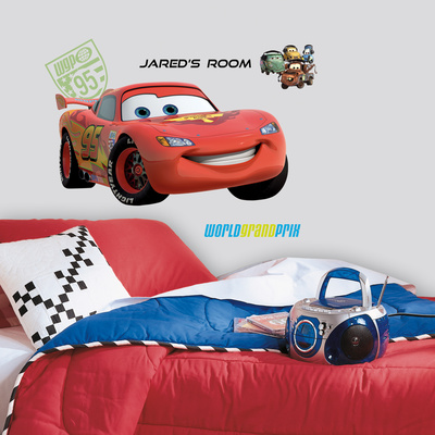 Cars 2 Lightening Peel & Stick Giant Wall Decal w/PZ Wall Decal