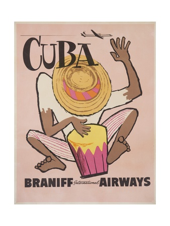 Cuba Braniff International Airways Giclee Print