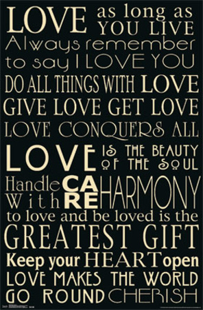 Words of Love Romance Prints