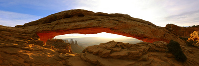 Mesa Arch Glowing at Sunrise, Canyonlands National Park, Utah, USA Photographic Print