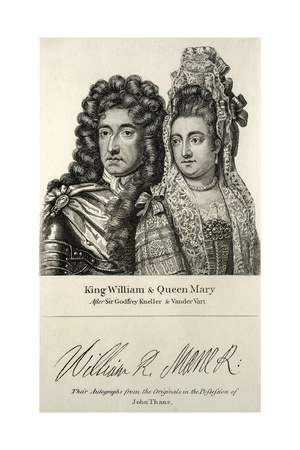 King William and Queen Mary Engraving Giclee Print