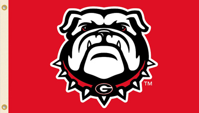 NCAA Georgia Bulldogs Flag with Grommets Flag