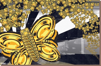 Steez (Butterfly Speakers - Sound of Silence) Stretched Canvas Print