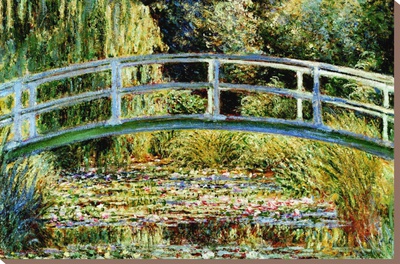 Le Pont Japonais a Giverny Stretched Canvas Print by Claude Monet