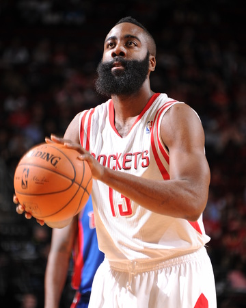 Mar 1, 2014, Detroit Pistons vs Houston Rockets - James Harden Photo by Bill Baptist