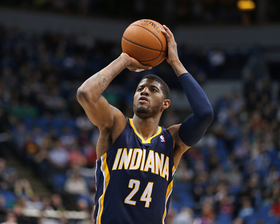 Feb 19, 2014, Indiana Pacers vs Minnesota Timberwolves - Paul George Photo