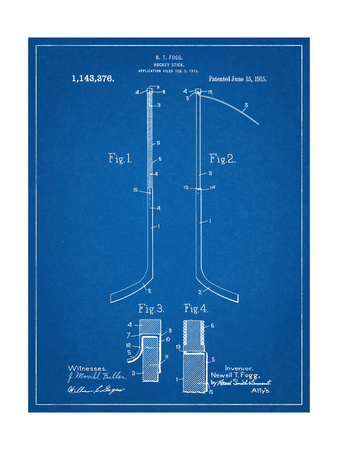 Hockey Stick Patent Posters