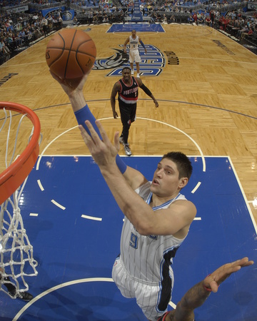 Mar 25, 2014, Portland Trail Blazers vs Orlando Magic - Nikola Vucevic Photo by Fernando Medina