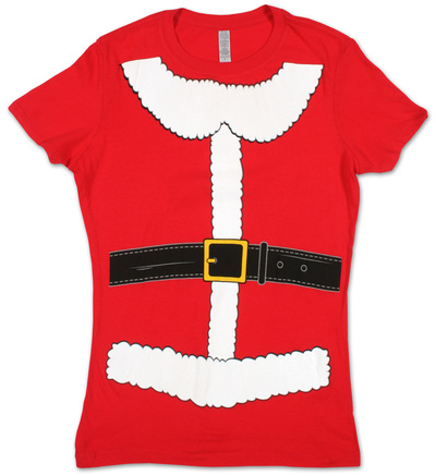 Juniors: Mrs. Claus Costume Tee Shirt