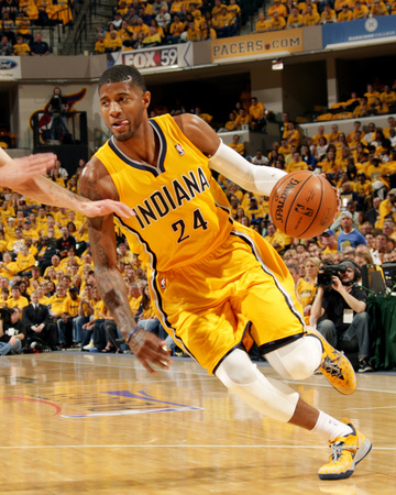 2014 NBA Playoffs Game 7: May 3, Atlanta Hawks vs Indiana Pacers - Paul George Photo by Ron Hoskins