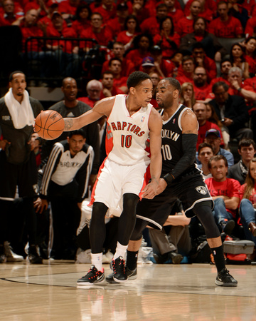 2014 NBA Playoffs Game 7: May 4, Brooklyn Nets vs Toronto Raptors - DeMar DeRozan, Marcus Thornton Photo by Ron Turenne