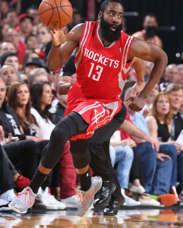 2014 NBA Playoffs Game 6: May 2, Houston Rockets vs Portland Trail Blazers - James Harden Photo by Sam Forencich