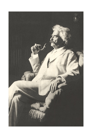 Mark Twain with Pipe Art